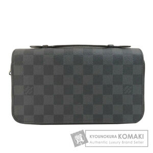 Louis Vuitton Zippy Damier Graphite Black Clutch Bag Canvas